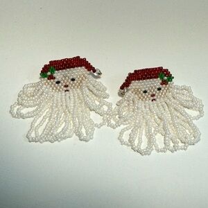 Festive Santa Beaded Earrings